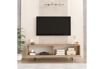 Munish Golvstående TV Bänk 160 cm med Förvaring i Valnöt - Brun - Möbler - Vardagsrum - Tv-möbler & mediamöbler - Tv-bänkar
