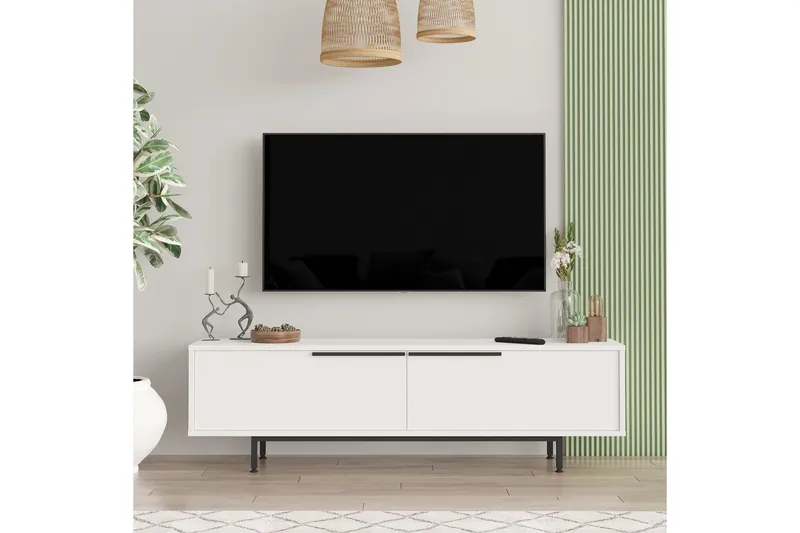 Munish Tv-bänk 160 cm - Vit - Möbler - Vardagsrum - Tv-möbler & mediamöbler - Tv-bänkar