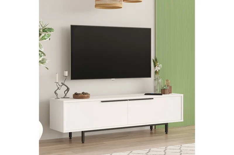 Munish Tv-bänk 160 cm - Vit - Möbler - Vardagsrum - Tv-möbler & mediamöbler - Tv-bänkar