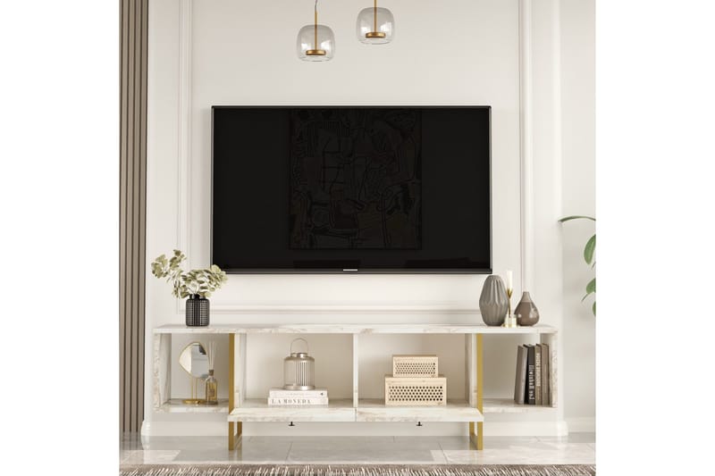 Mushir Tv-bänk 160 cm - Vit - Möbler - Vardagsrum - Tv-möbler & mediamöbler - Tv-bänkar