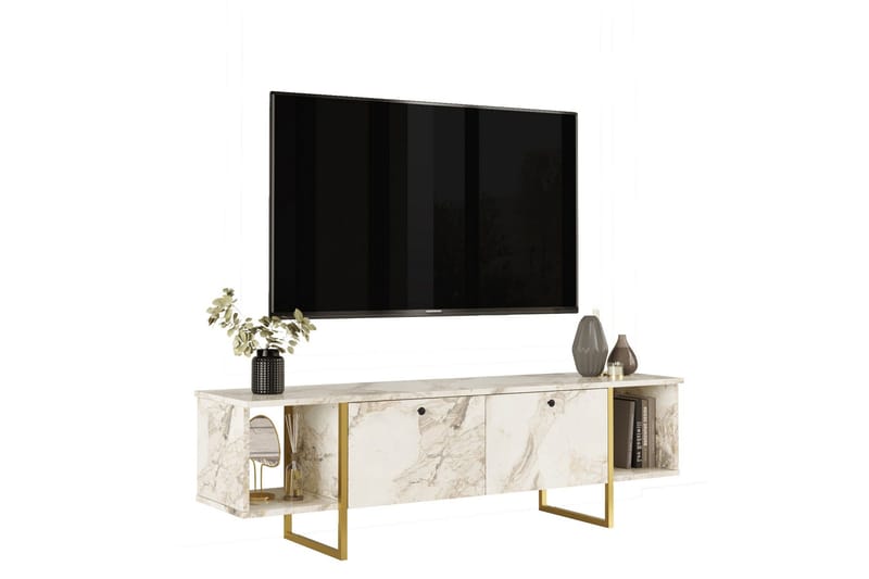 Mushir Tv-bänk 160 cm - Vit - Möbler - Vardagsrum - Tv-möbler & mediamöbler - Tv-bänkar