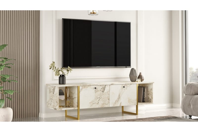 Mushir Tv-bänk 160 cm - Vit - Möbler - Vardagsrum - Tv-möbler & mediamöbler - Tv-bänkar