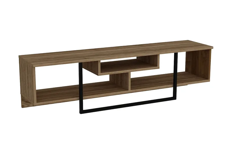 Naftali TV-Bänk 149 cm, Valnöt|Svart