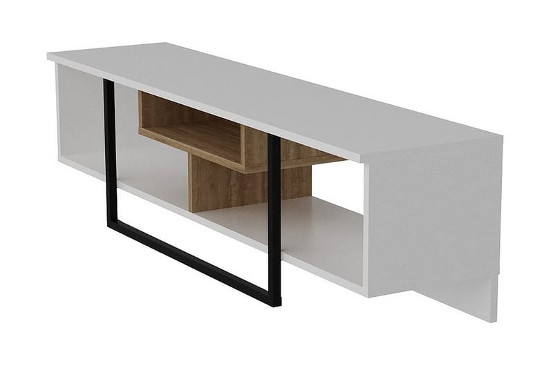 Naftali TV-Bänk 149 cm - Vit/Svart - Möbler - Vardagsrum - Tv-möbler & mediamöbler - Tv-bänkar