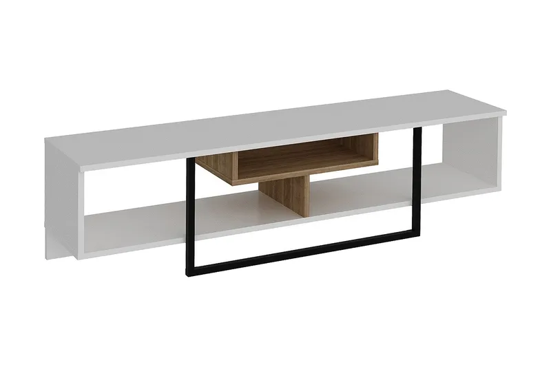 Naftali TV-Bänk 149 cm, Vit/Svart