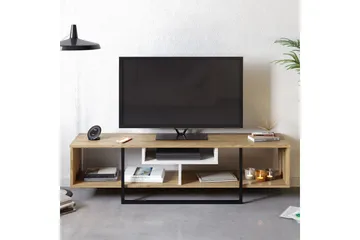 Naftali TV-Bänk 149 cm - Vit/Svart/Ek - Möbler - Vardagsrum - Tv-möbler & mediamöbler - Tv-bänkar