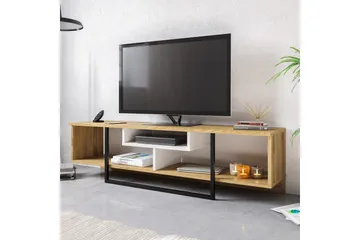 Naftali TV-Bänk 149 cm - Vit/Svart/Ek - Möbler - Vardagsrum - Tv-möbler & mediamöbler - Tv-bänkar