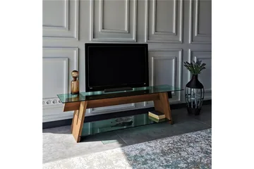 Noralee TV-Bänk 158 cm - Valnöt/Grön - Möbler - Vardagsrum - Tv-möbler & mediamöbler - Tv-bänkar