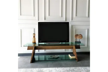 Noralee TV-Bänk 158 cm - Valnöt/Grön - Möbler - Vardagsrum - Tv-möbler & mediamöbler - Tv-bänkar