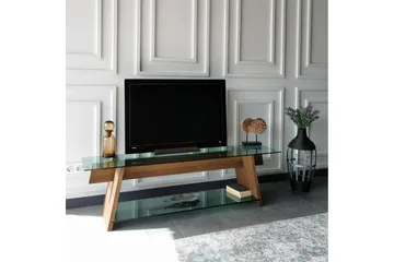 Noralee TV-Bänk 158 cm - Valnöt/Grön - Möbler - Vardagsrum - Tv-möbler & mediamöbler - Tv-bänkar