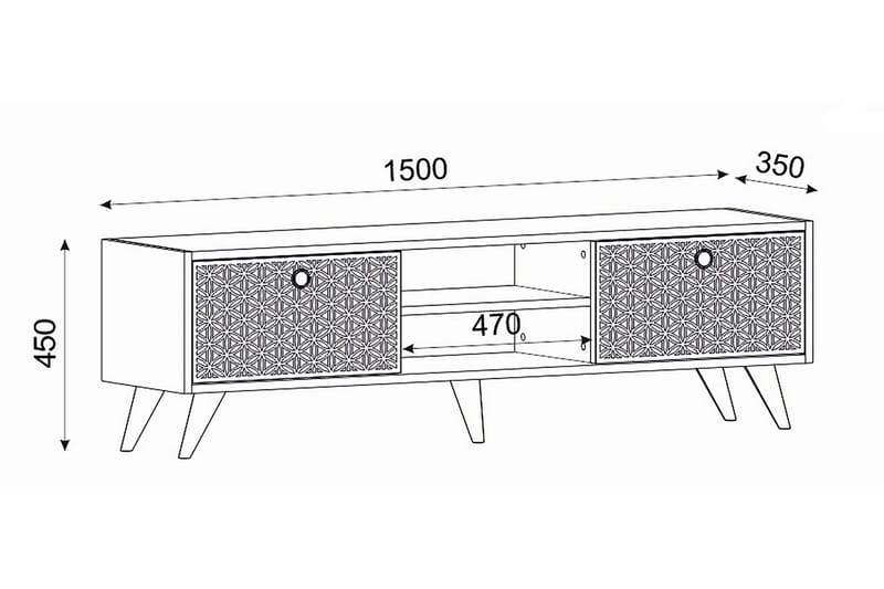 NORLAND Tv-bänk 150 cm Ljus Natur - Möbler - Vardagsrum - Tv-möbler & mediamöbler - Tv-bänkar