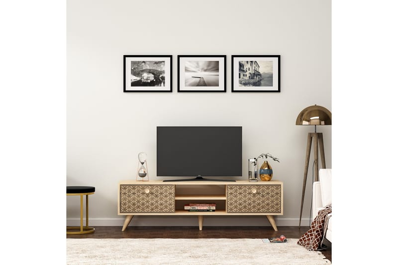 NORLAND Tv-bänk 150 cm Ljus Natur - Möbler - Vardagsrum - Tv-möbler & mediamöbler - Tv-bänkar