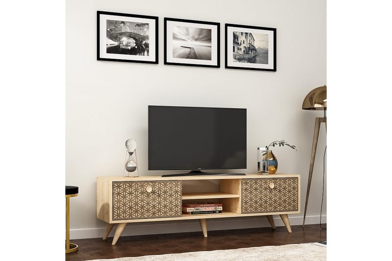 NORLAND Tv-bänk 150 cm Ljus Natur - Möbler - Vardagsrum - Tv-möbler & mediamöbler - Tv-bänkar