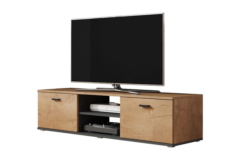 NORREDINGE TV-bänk 140 cm Ek/Svart - Möbler - Vardagsrum - Tv-möbler & mediamöbler - Tv-bänkar