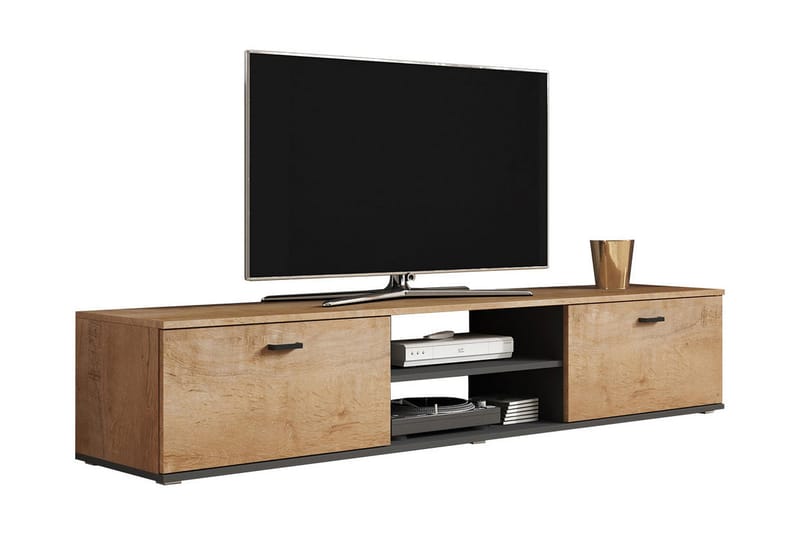 NORREDINGE TV-bänk 180 cm Ek/Svart - Möbler - Vardagsrum - Tv-möbler & mediamöbler - Tv-bänkar