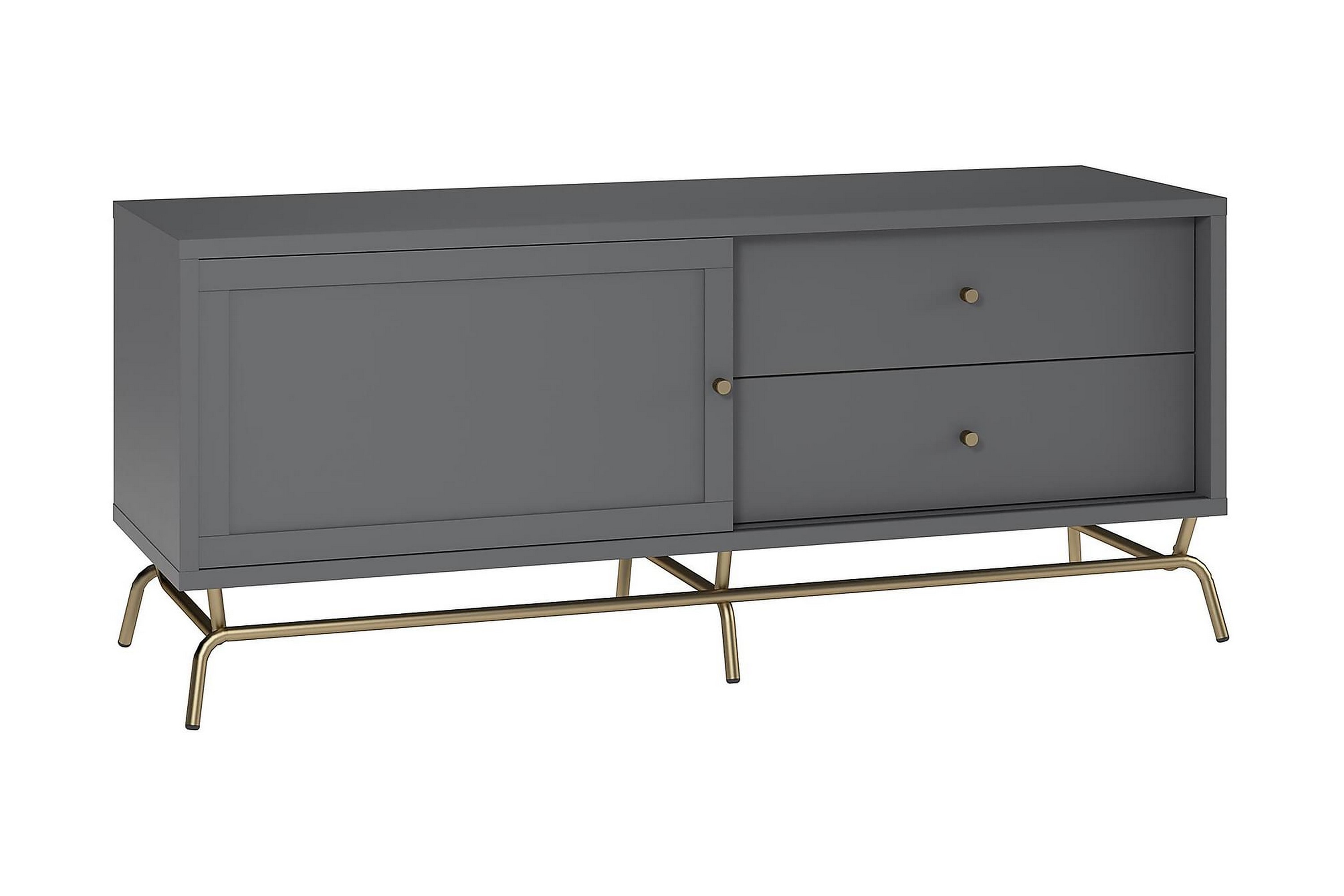 nova tv-bänk 150x48 cm grafitgrå - cosmoliving