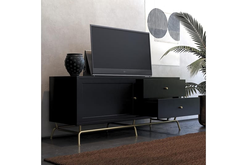 NOVA TV-bänk 150x50 cm Svart - CosmoLiving - Möbler - Vardagsrum - Tv-möbler & mediamöbler - Tv-bänkar