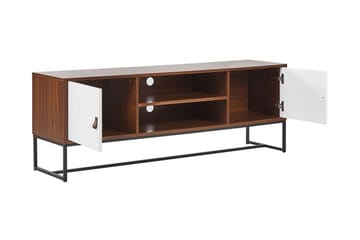 Nueva Golvstående TV Bänk 150 cm med Förvaring i Mörkt Trä - Brun - Möbler - Vardagsrum - Tv-möbler & mediamöbler - Tv-bänkar