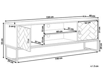 Nueva TV-bänk 150x40 cm - Brun - Möbler - Vardagsrum - Tv-möbler & mediamöbler - Tv-bänkar