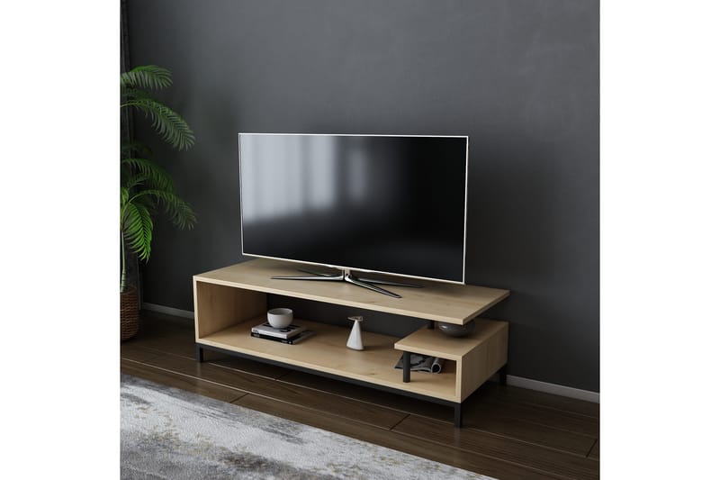 OBURUS Tv-bänk 120x37,6 cm Svart - Möbler - Vardagsrum - Tv-möbler & mediamöbler - Tv-bänkar