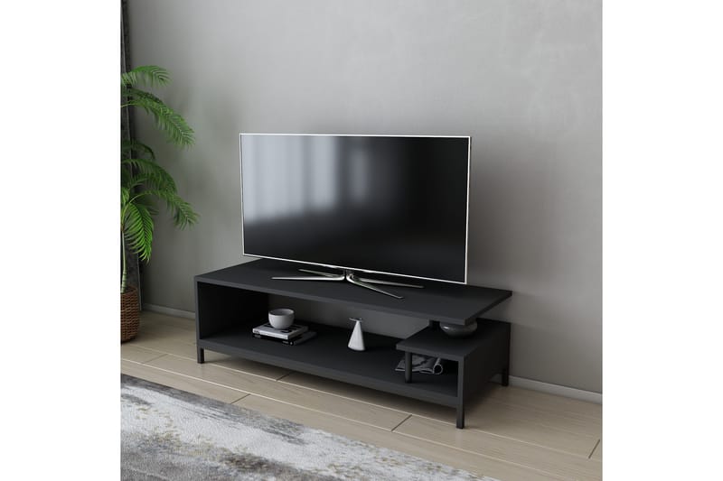 OBURUS Tv-bänk 120x37,6 cm Svart - Möbler - Vardagsrum - Tv-möbler & mediamöbler - Tv-bänkar