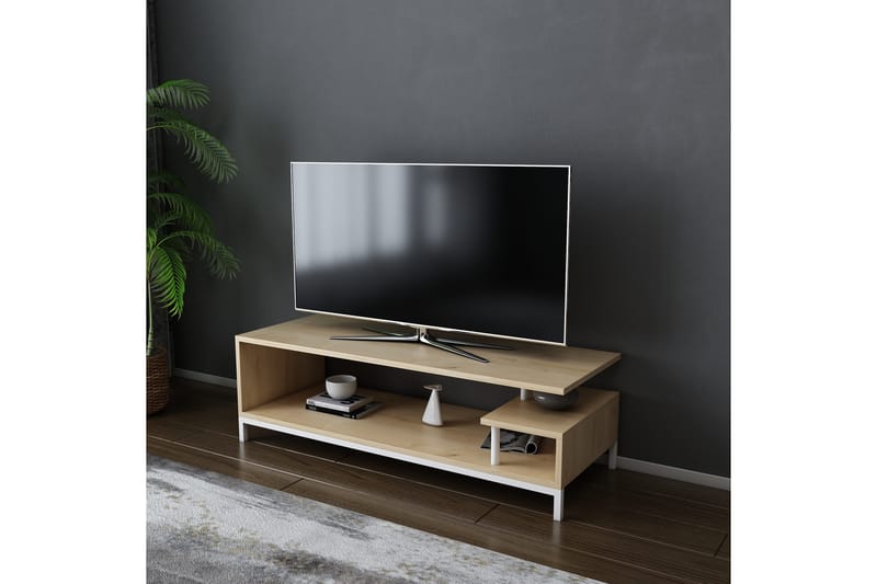OBURUS Tv-bänk 120x37,6 cm Vit - Möbler - Vardagsrum - Tv-möbler & mediamöbler - Tv-bänkar