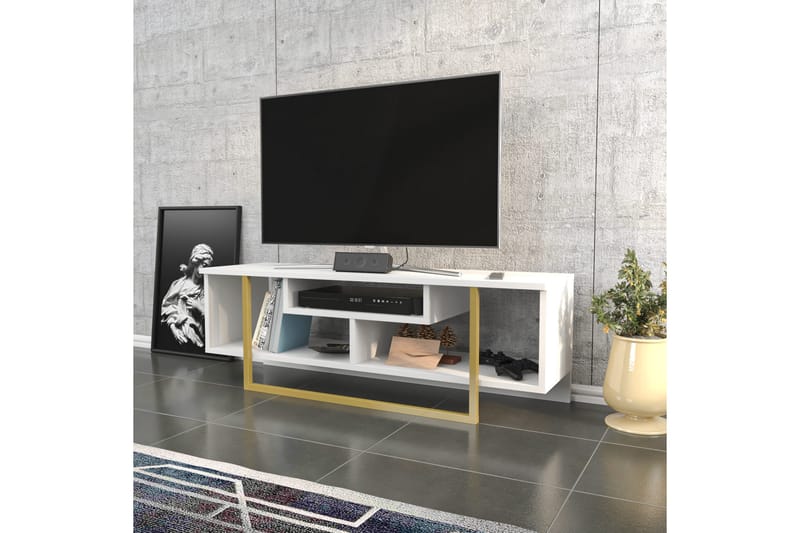 OBURUS Tv-bänk 120x40,2 cm Guld - Möbler - Vardagsrum - Tv-möbler & mediamöbler - Tv-bänkar