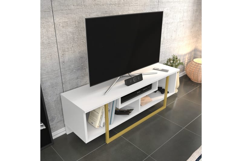 OBURUS Tv-bänk 120x40,2 cm Guld - Möbler - Vardagsrum - Tv-möbler & mediamöbler - Tv-bänkar