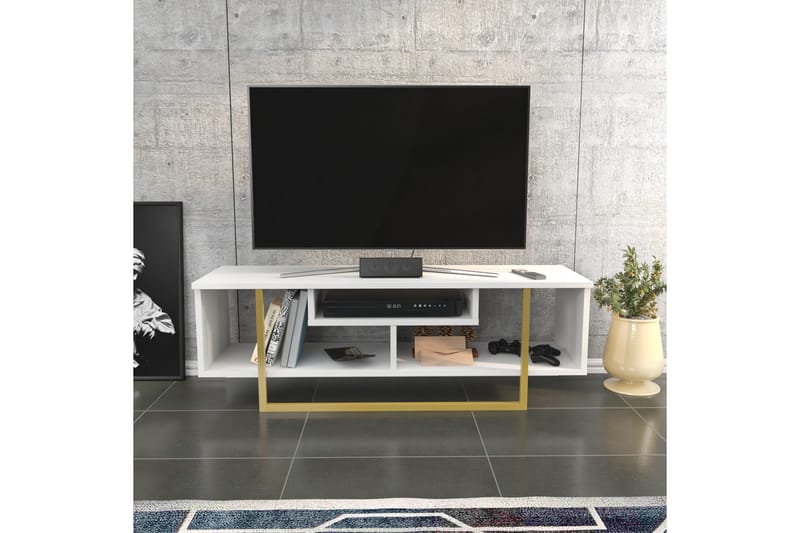 OBURUS Tv-bänk 120x40,2 cm Guld - Möbler - Vardagsrum - Tv-möbler & mediamöbler - Tv-bänkar