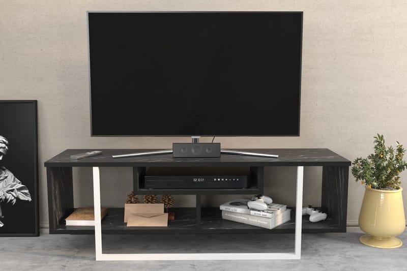 OBURUS Tv-bänk 120x40,2 cm Svart - Möbler - Vardagsrum - Tv-möbler & mediamöbler - Tv-bänkar