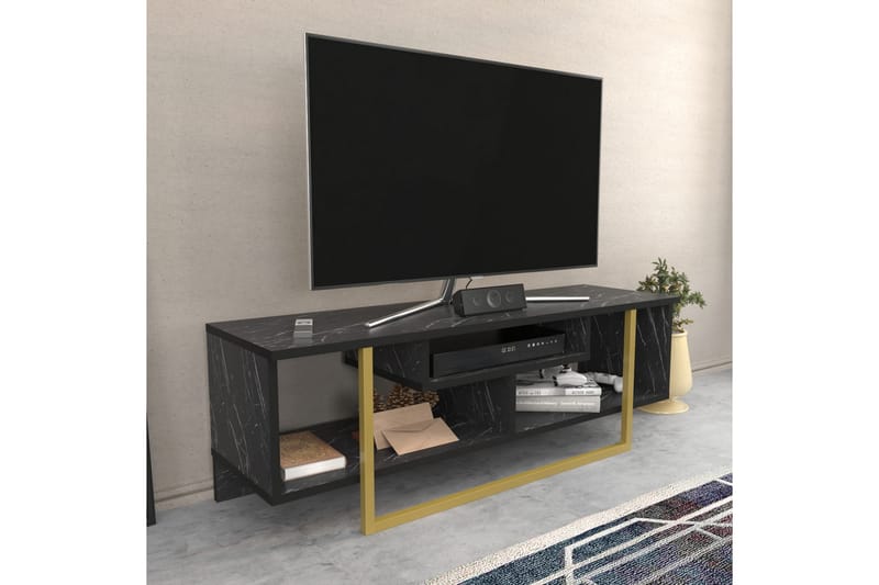 OBURUS Tv-bänk 120x40,2 cm Svart - Möbler - Vardagsrum - Tv-möbler & mediamöbler - Tv-bänkar