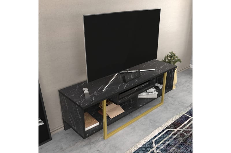 OBURUS Tv-bänk 120x40,2 cm Svart - Möbler - Vardagsrum - Tv-möbler & mediamöbler - Tv-bänkar
