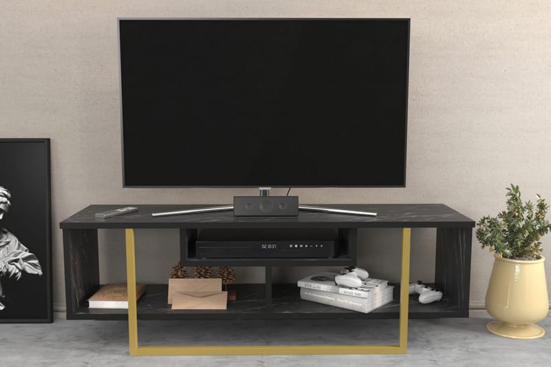 OBURUS Tv-bänk 120x40,2 cm Svart - Möbler - Vardagsrum - Tv-möbler & mediamöbler - Tv-bänkar
