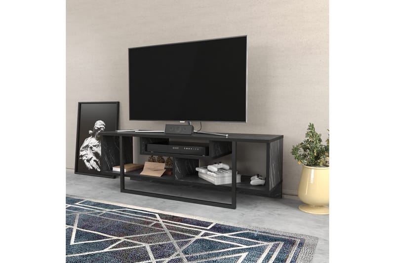 OBURUS Tv-bänk 120x40,2 cm Svart - Möbler - Vardagsrum - Tv-möbler & mediamöbler - Tv-bänkar