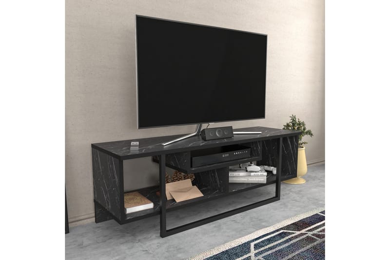 OBURUS Tv-bänk 120x40,2 cm Svart - Möbler - Vardagsrum - Tv-möbler & mediamöbler - Tv-bänkar