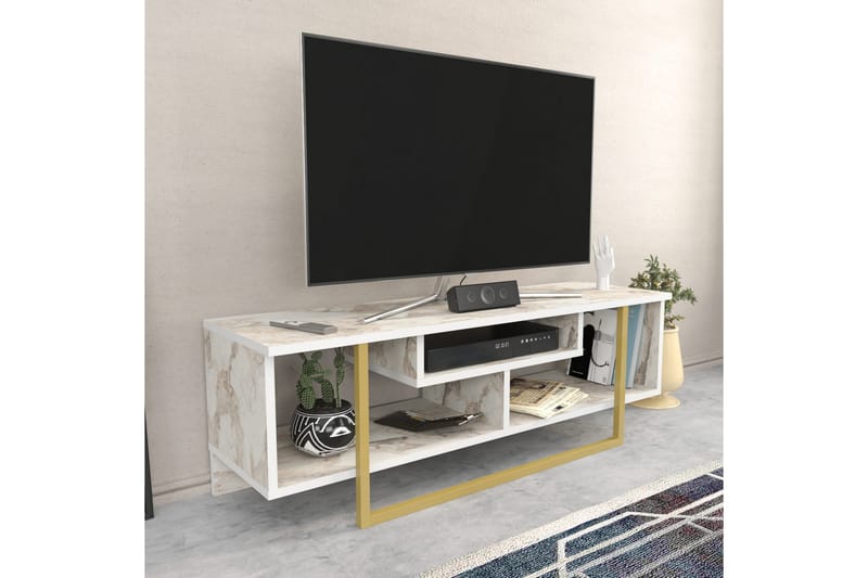 OBURUS Tv-bänk 120x40,2 cm Vit - Möbler - Vardagsrum - Tv-möbler & mediamöbler - Tv-bänkar