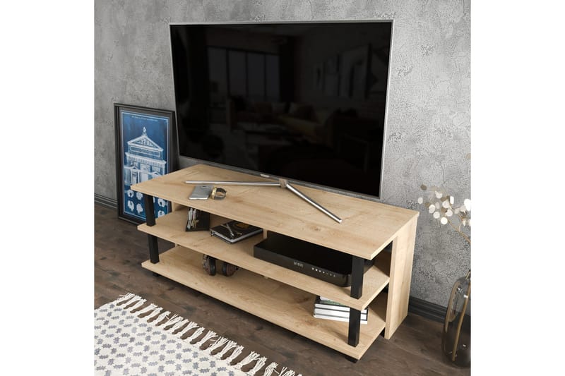 OBURUS Tv-bänk 120x47,4 cm Svart - Möbler - Vardagsrum - Tv-möbler & mediamöbler - Tv-bänkar