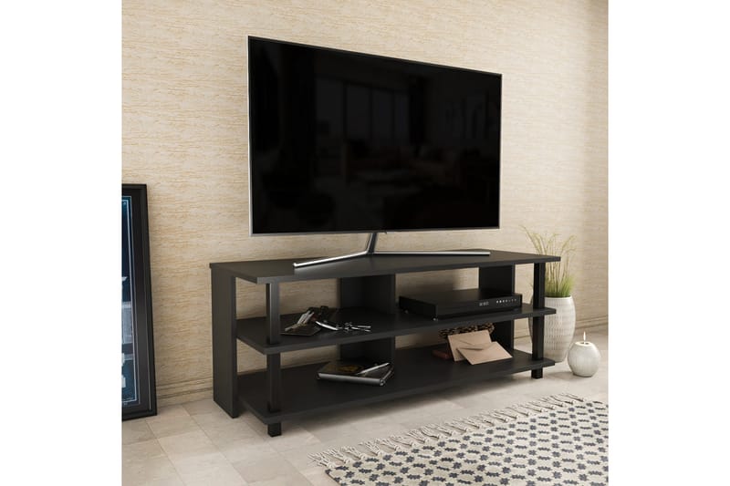 OBURUS Tv-bänk 120x47,4 cm Svart - Möbler - Vardagsrum - Tv-möbler & mediamöbler - Tv-bänkar