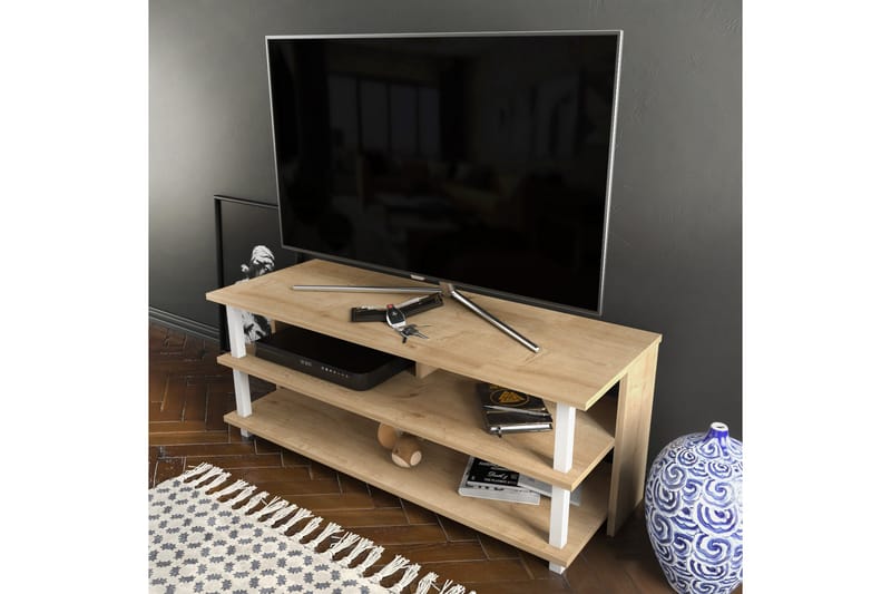 OBURUS Tv-bänk 120x47,4 cm Vit - Möbler - Vardagsrum - Tv-möbler & mediamöbler - Tv-bänkar