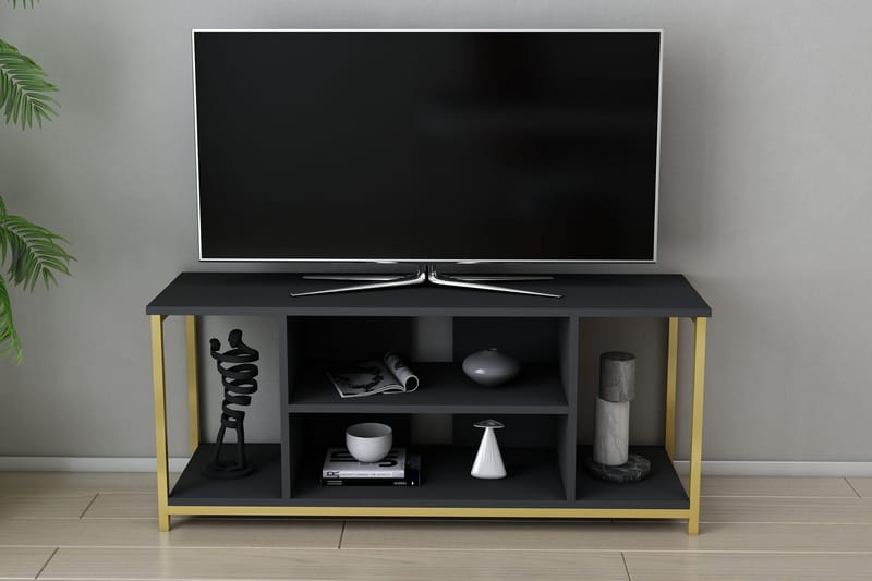 OBURUS Tv-bänk 120x50,8 cm Antracit - Möbler - Vardagsrum - Tv-möbler & mediamöbler - Tv-bänkar
