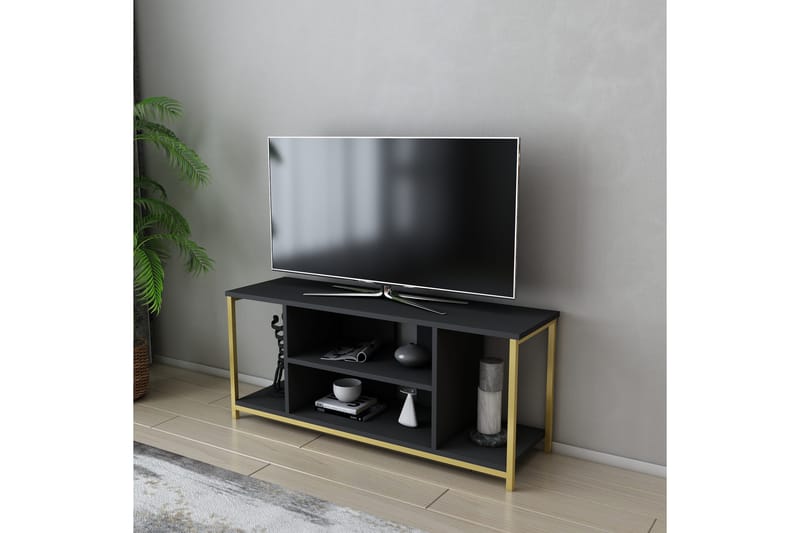OBURUS Tv-bänk 120x50,8 cm Antracit - Möbler - Vardagsrum - Tv-möbler & mediamöbler - Tv-bänkar