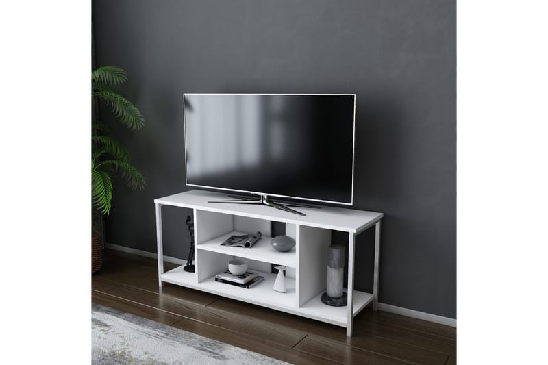 OBURUS Tv-bänk 120x50,8 cm Vit - Tv-bänkar