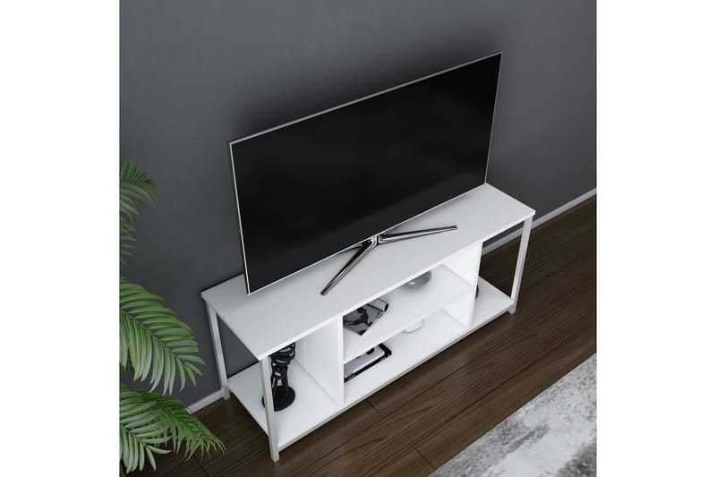 OBURUS Tv-bänk 120x50,8 cm Vit - Tv-bänkar