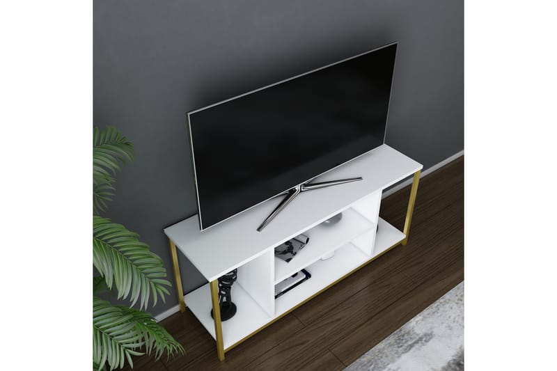 OBURUS Tv-bänk 120x50,8 cm Vit - Tv-bänkar