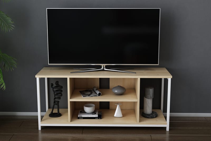 OBURUS Tv-bänk 120x50,8 cm Vit - Möbler - Vardagsrum - Tv-möbler & mediamöbler - Tv-bänkar