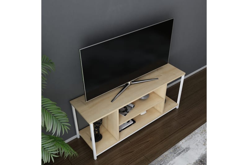 OBURUS Tv-bänk 120x50,8 cm Vit - Möbler - Vardagsrum - Tv-möbler & mediamöbler - Tv-bänkar