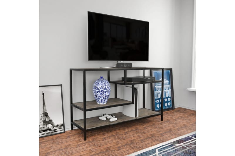 OBURUS Tv-bänk 120x75 cm Svart - Tv-bänkar