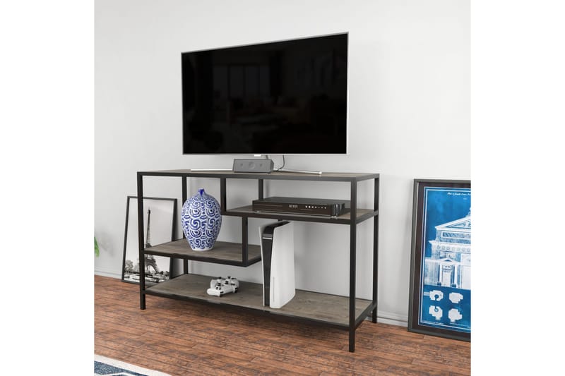 OBURUS Tv-bänk 120x75 cm Svart - Tv-bänkar