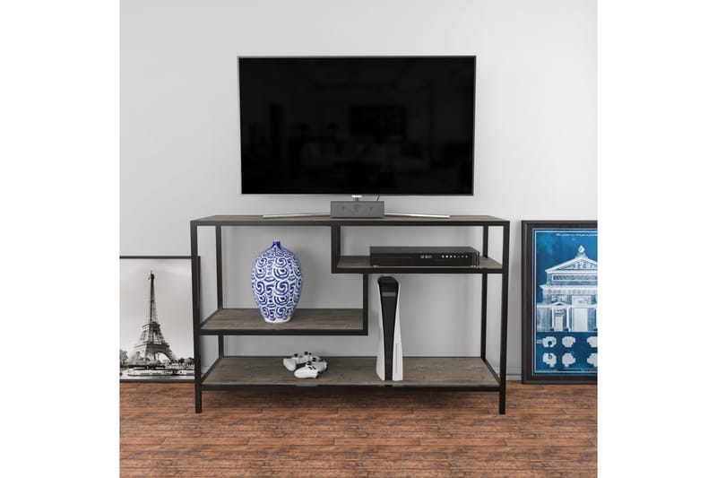OBURUS Tv-bänk 120x75 cm Svart - Tv-bänkar