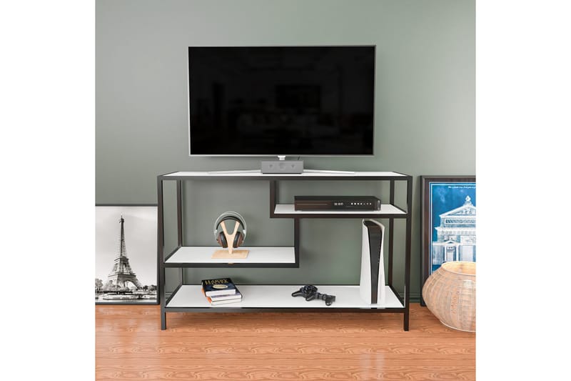 OBURUS Tv-bänk 120x75 cm Svart - Möbler - Vardagsrum - Tv-möbler & mediamöbler - Tv-bänkar